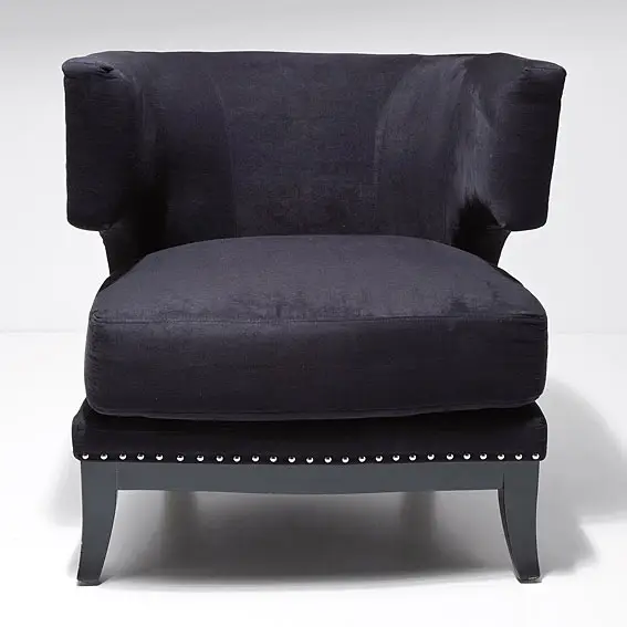 Butaca Vintage Negra Art Deco