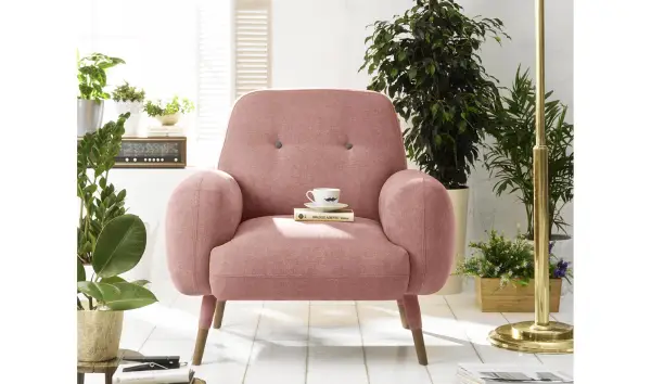 Butaca moderna Kinsey edición especial rosa cuarzo