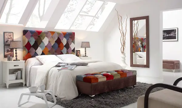 Cabecero patchwork rombos