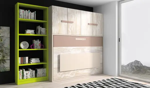 Cama abatible con litera vintage