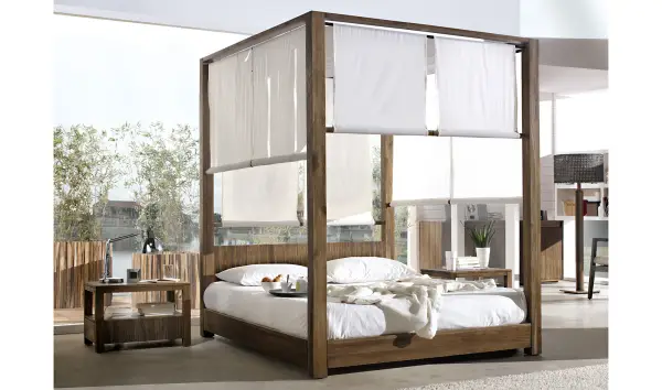 Cama con dosel vintage Lamba