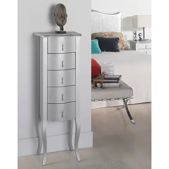 Chiffonier Estrecho Vintage Plata Astoria