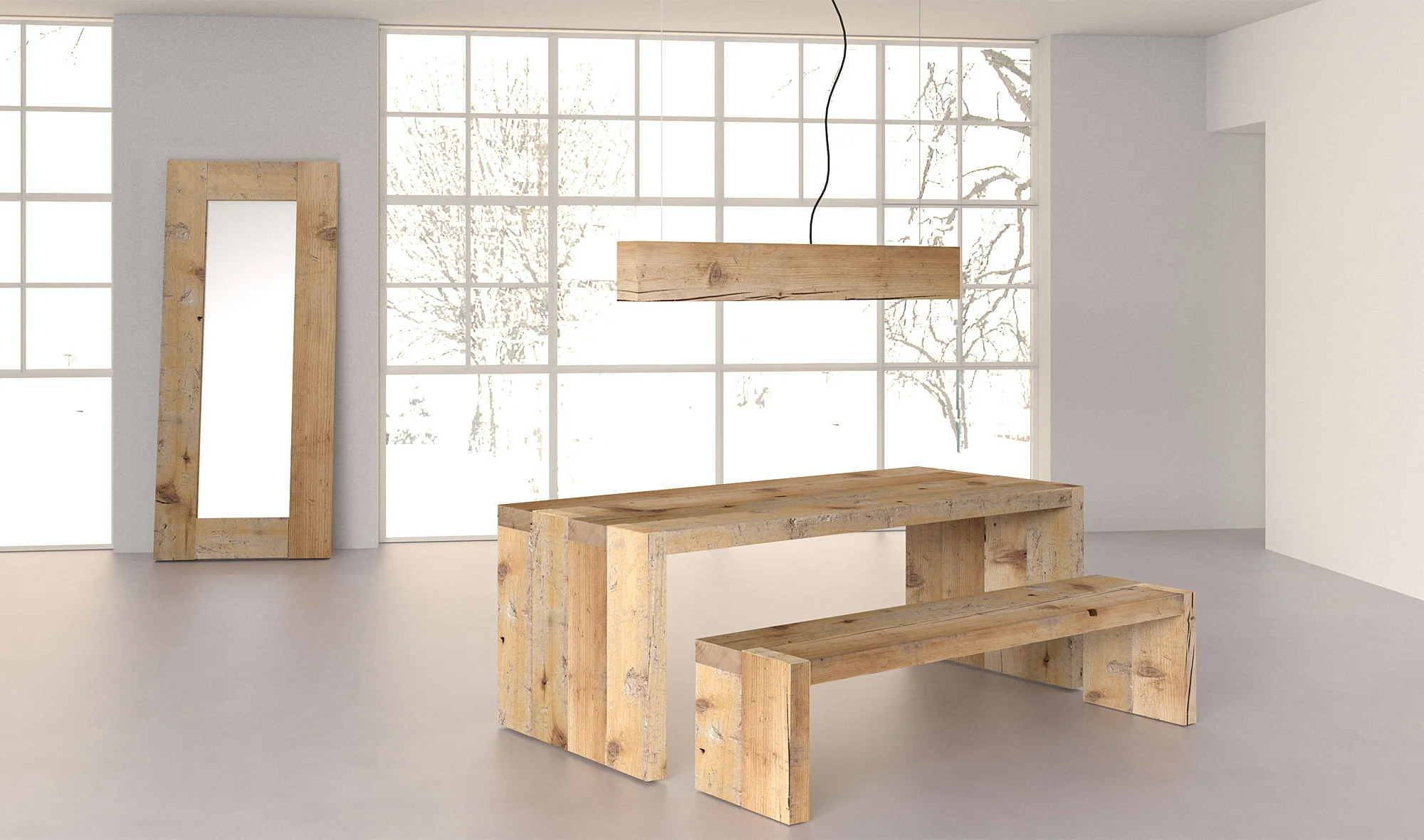 Comedor Denver de madera centenaria