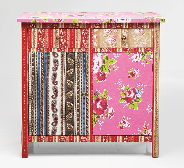 Comoda 2 Cajones 2 Puertas Patchwork