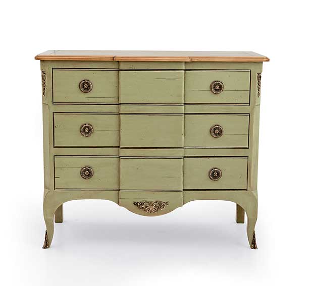 Comoda Verde 3 Cajones Pavo