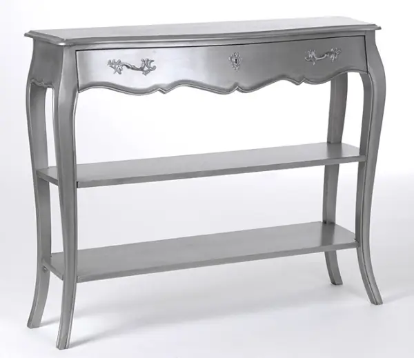 Consola 2 estantes Vintage argente Murano