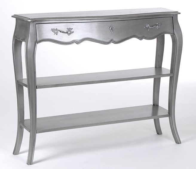 Consola 2 estantes Vintage argente Murano