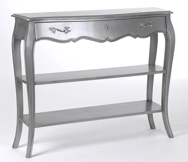 Consola 2 estantes Vintage argente Murano