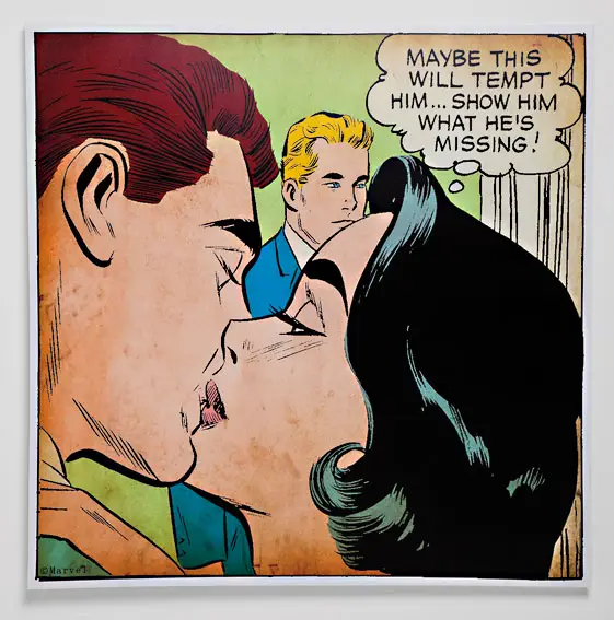Cuadro Marvel beso