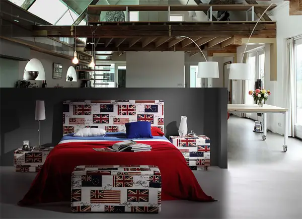 Dormitorio British Flags