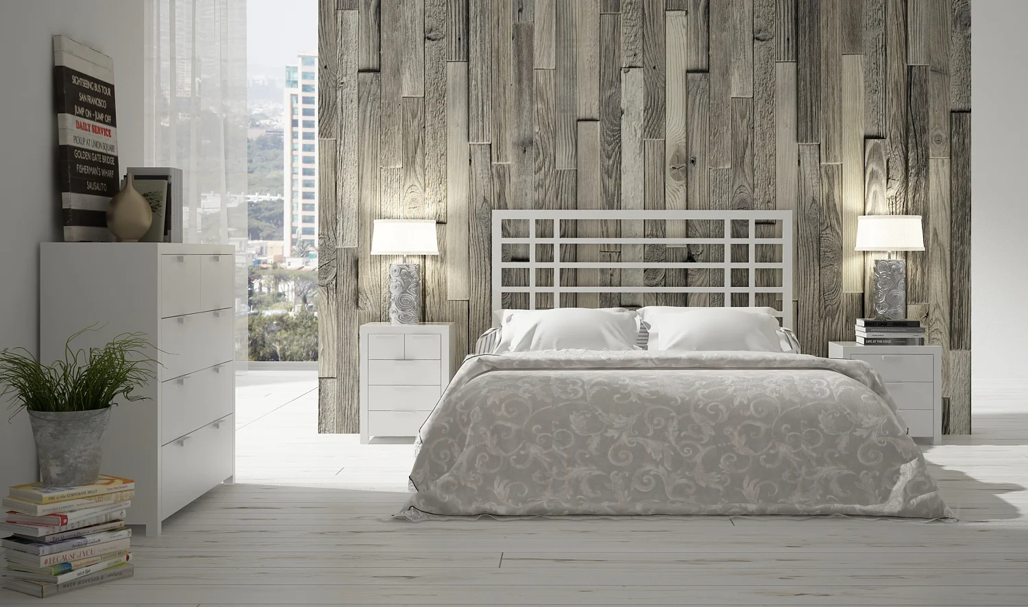Dormitorio Oberoi blanco