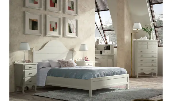 Dormitorio colonial blanco Decco