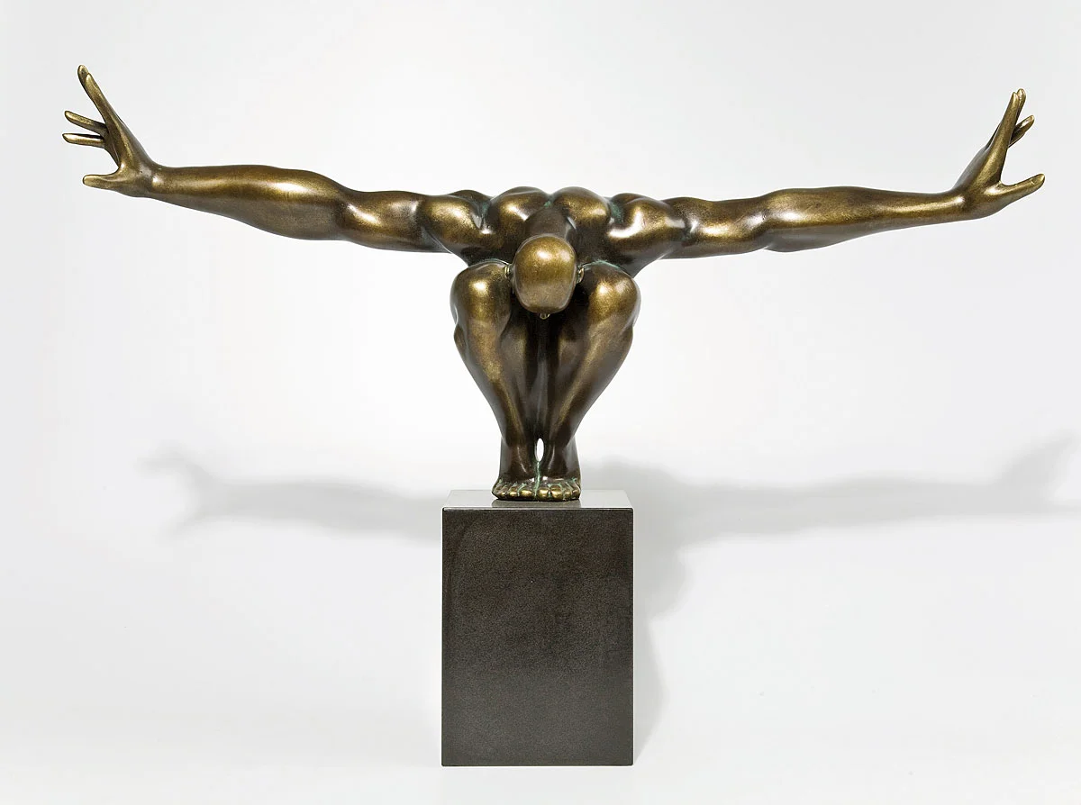Escultura atleta bronce