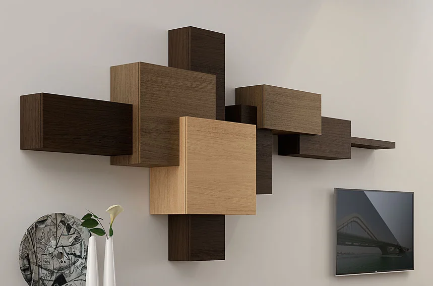 Estantería Moderna Cubista