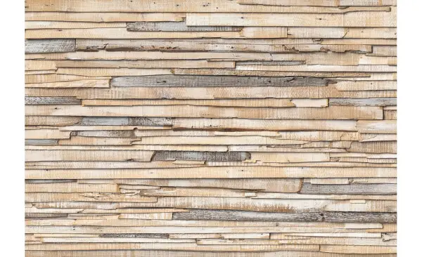 Fotomural madera encalada