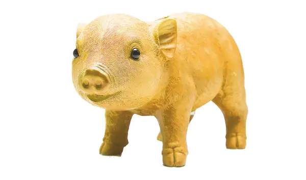 Hucha Cerdito Pop amarillo