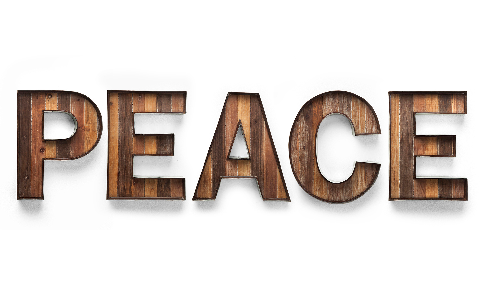 LETRAS DECORATIVAS DE PARED PEACE