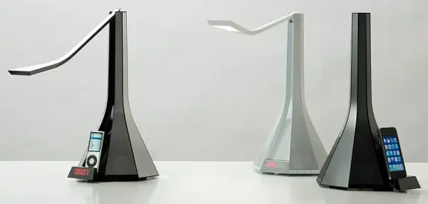 Lampara Diva con dock para Ipod y altavoces