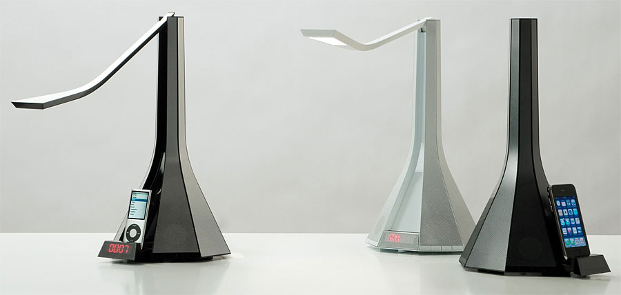 Lampara Diva con dock para Ipod y altavoces