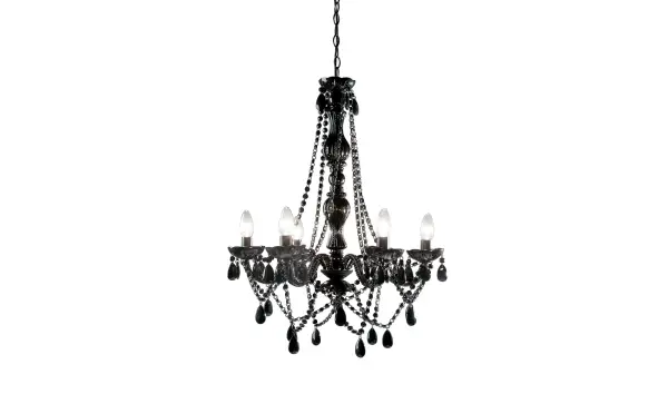 Lámpara colgante Starlight Negro 6-ramificada