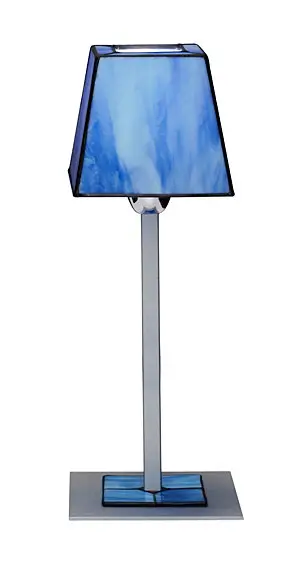 Lampara de sobre mesa alta azul