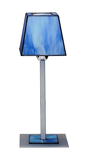 Lampara de sobre mesa alta azul