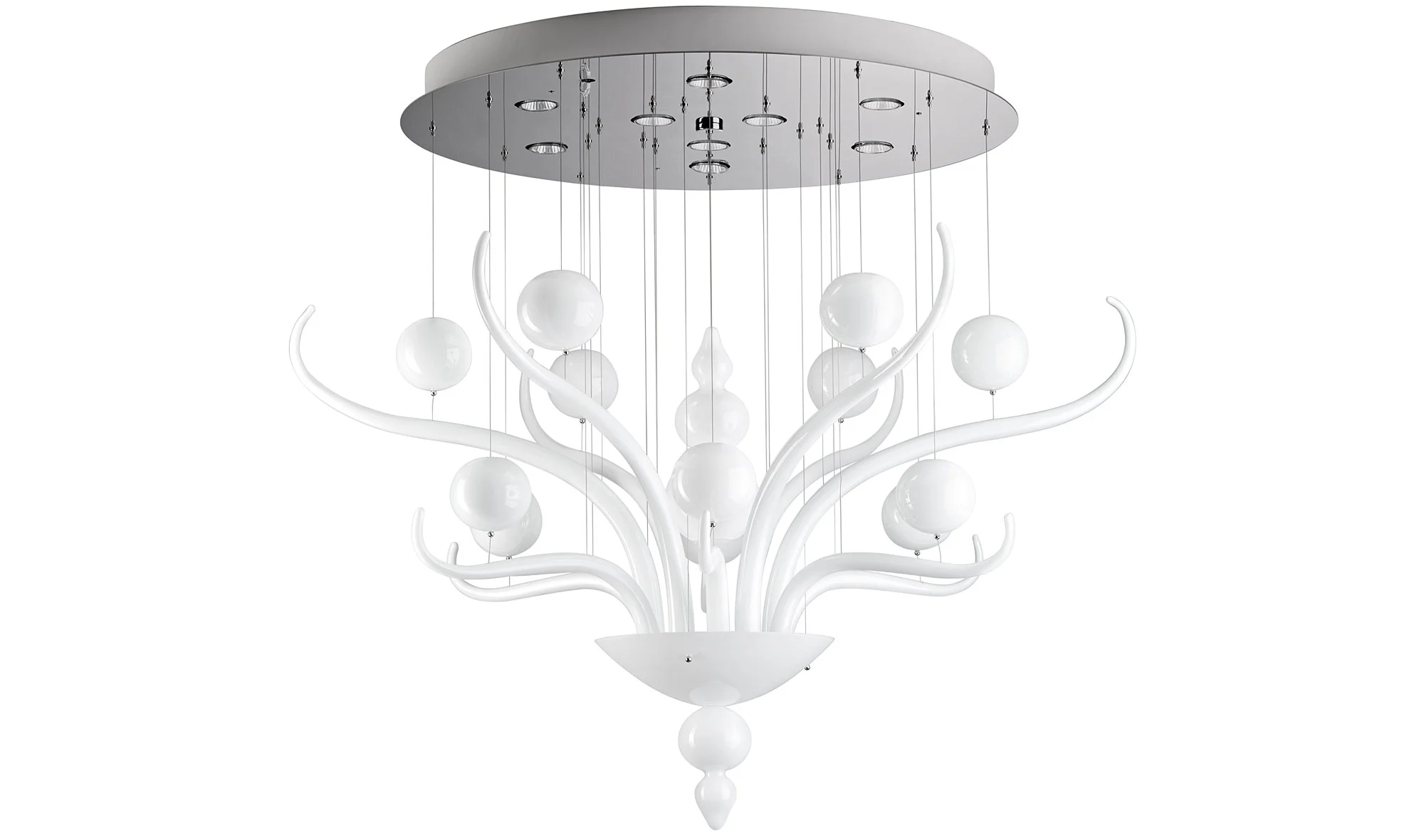 Lámpara de techo Spirito di Venezia blanca small big