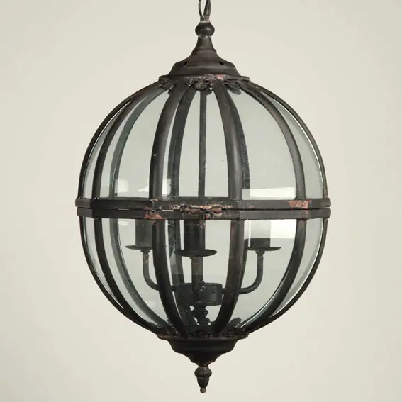 Lámpara de techo farol marrón