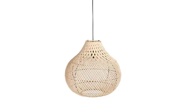 Lámpara techo rattan natural ovalada