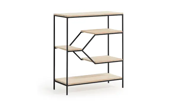 Librería industrial Push negro Pequeña