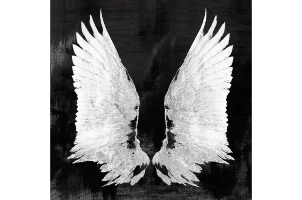 Lienzo serigrafiado Wings negro