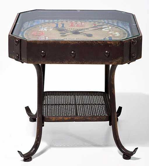 Mesa Auxiliar Reloj Antiguo