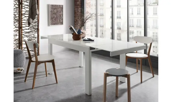 Mesa Candence cristal blanco puro