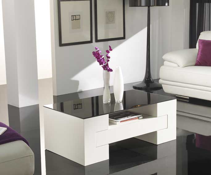 Mesa Centro Cerezo Blanco Roto