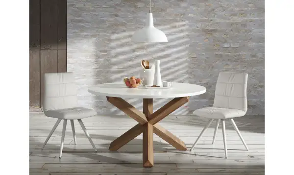 Mesa Lotus con tope blanco