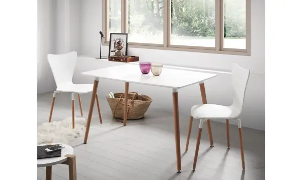 Mesa Wad lacado blanco puro