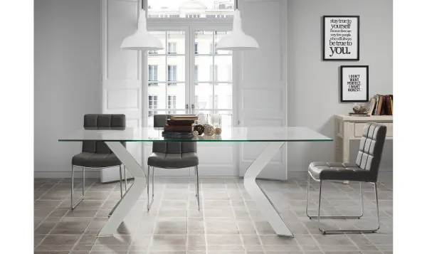 Mesa Wesport cristal transparente en tope