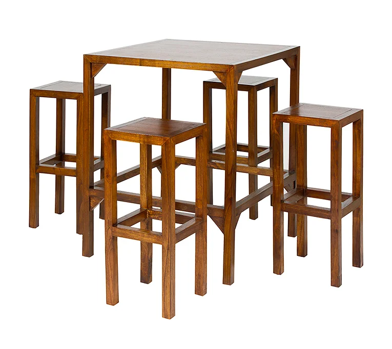 Mesa alta con 4 taburetes Rican