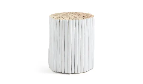 Mesa auxiliar vintage Filip blanca