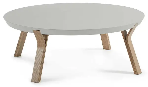 Mesa centro SOLID roble gris lacado mate gris claro