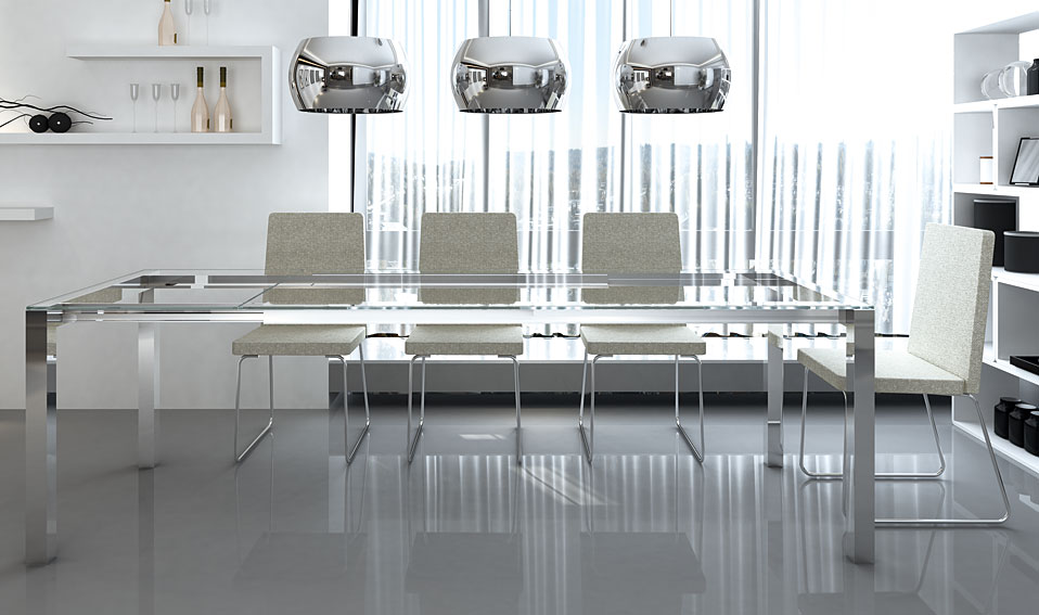 Mesa de Comedor extensible Moderna Rosa