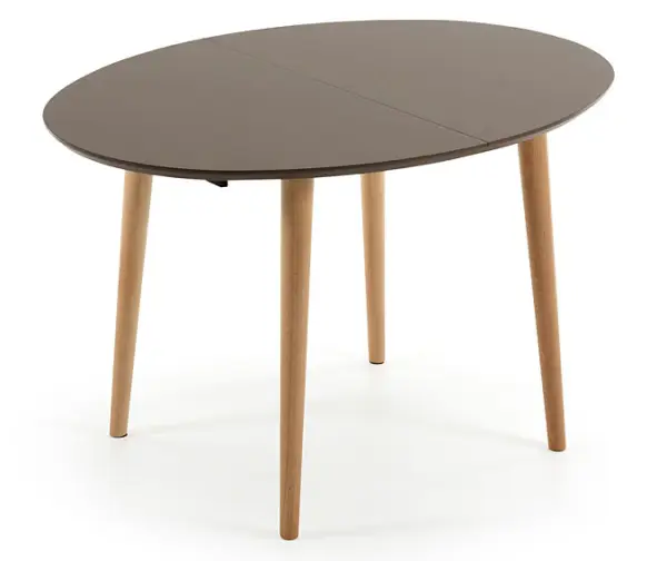 Mesa de Comedor redonda marrón Moderna Oqui