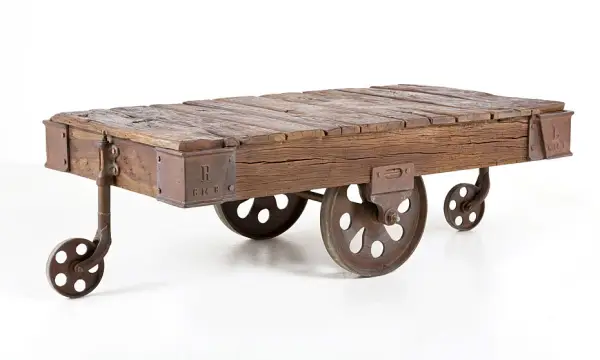 Mesa de centro Dirty Chic wheels