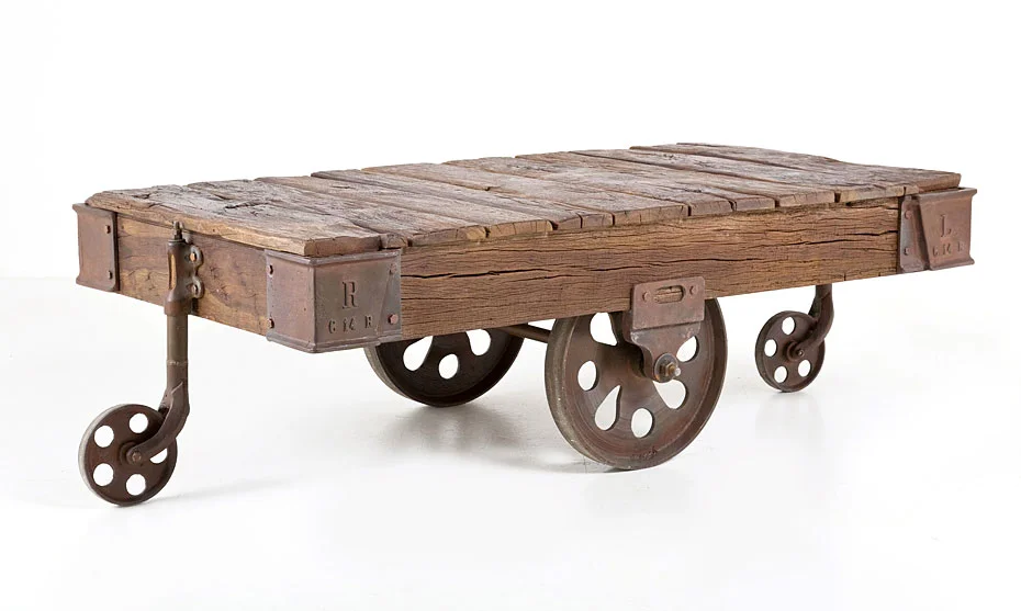 Mesa de centro Dirty Chic wheels