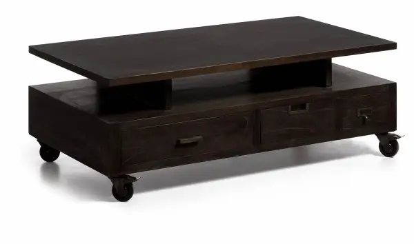 Mesa de centro con ruedas vintage Industrial