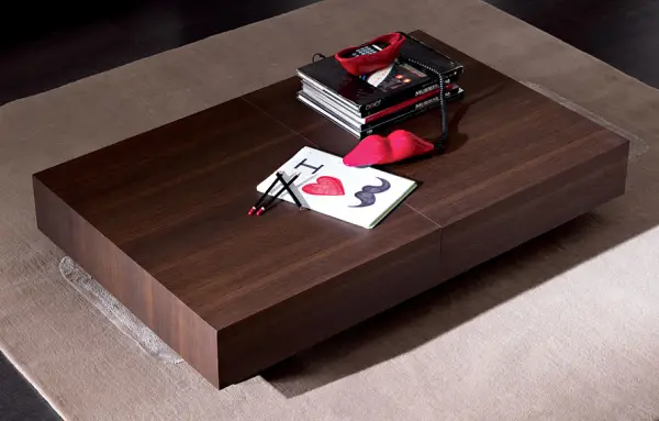 Mesa de centro convertible en mesa de comedor Moderna Box
