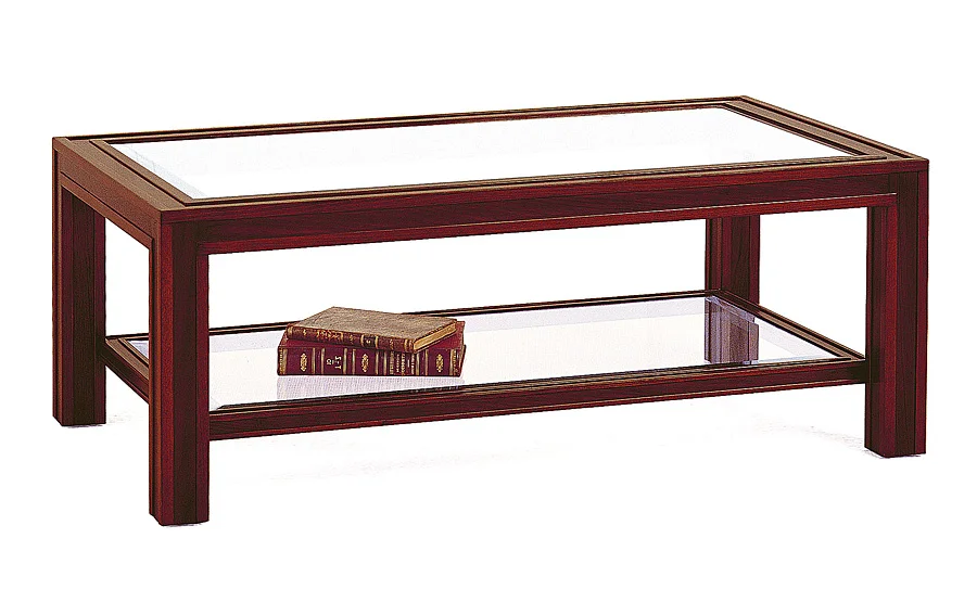 Mesa de centro de cristal Clásica