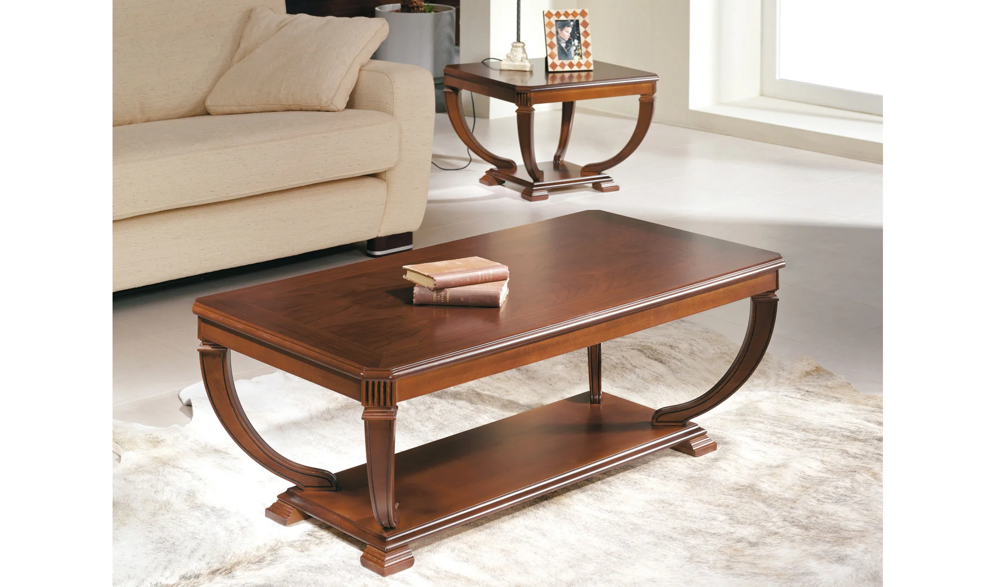 Mesa de centro rectangular clásica Aureli