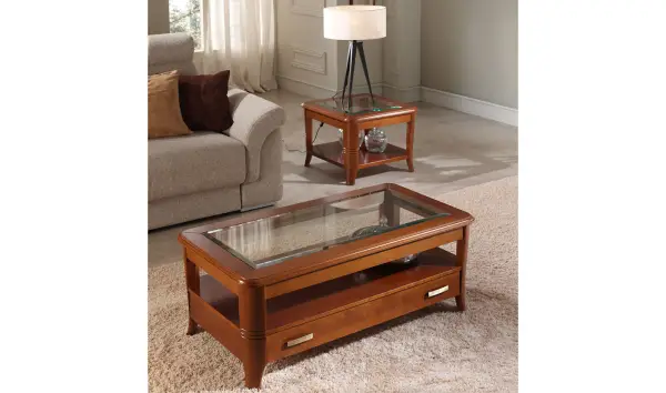 Mesa de centro rectangular elevable clásica Atalin