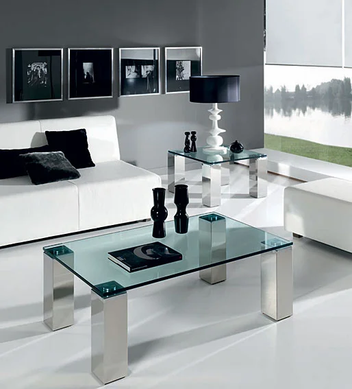 Mesa de centro y cristal Visión
